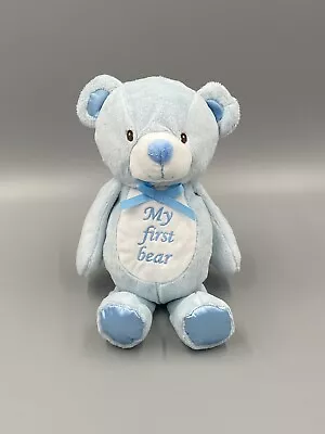 Kellytoy Baby Blue My First Teddy Bear 14  Plush Stuffed Animal Rattle Lovey • $11.20