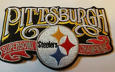 NFL Pittsburgh Steelers Vintage Embroidered Iron On Patch Super Bowl 4  X 2.5   • $6.49