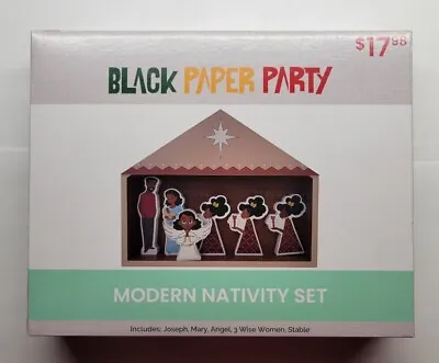 Black Paper Party Modern Nativity Scene Set 8 X 10  • $29.99