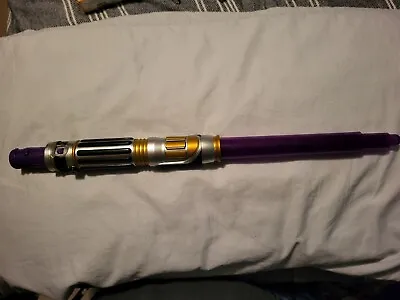 Star Wars Mace Windu Purple Lightsaber Toy  Sound And Light Hasbro 2016 • $19.98