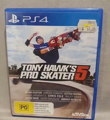 Tony Hawk's Pro Skater 5 PS4 Game Sony PlayStation 4 VGC PAL Free Tracked Post • $25.95