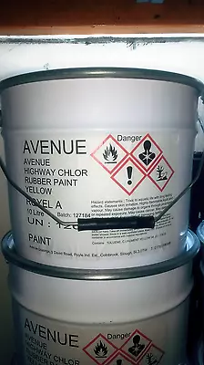 £77.69 • Buy Chlorinated Rubber Line Marking Paint White Black Yellow For Roads Car Parks 10L