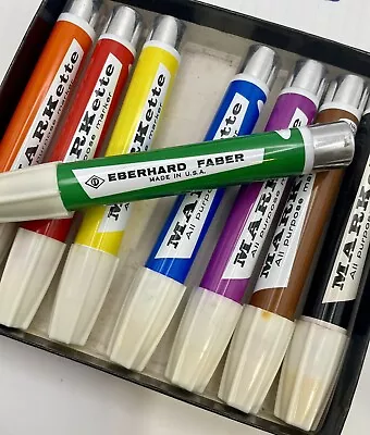 Vintage Eberhard Faber Design Art Markers Mix Of Colors/Tips Lot Of 8 Smelly USA • $45