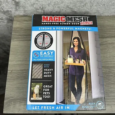 Magic Mesh Deluxe Hands Free Magnetic Screen Door 83  X 39  Black • $14.99