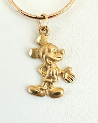 14K Solid Yellow Gold Mickey Mouse Charm Pendant 1.48 Grams Walt Disney Van Dell • $179.98