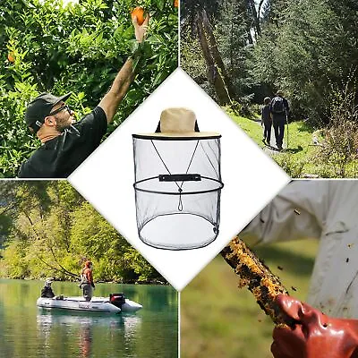 Mosquito Head Net Hat Bee Bug Mesh Protection Sun Cap For Hiking Fishing HOT! • $12.98