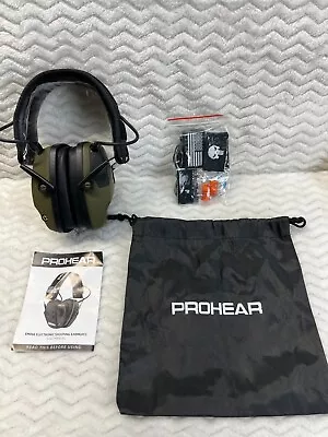 PROHEAR EM066 Electronic Earmuffs Military Green Black Hearing Protector • $26.05