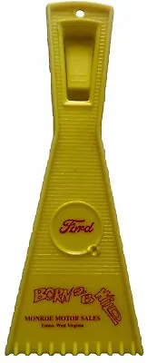 Union Wv Monroe Ford Motor Sales Yellow Plastic Ice Scraper Vintage • $24.99