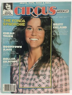 Circus Magazine Vintage #219 April 17 1979 Jane Fonda + Cheap Trick Poster  • $29.99