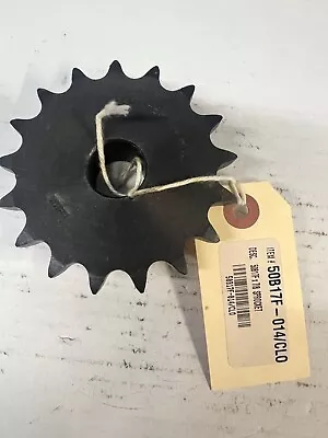 50B17F Sprocket 7/8  Bore 3/16 KW 2SS 50 Chain 17 Tooth • $35