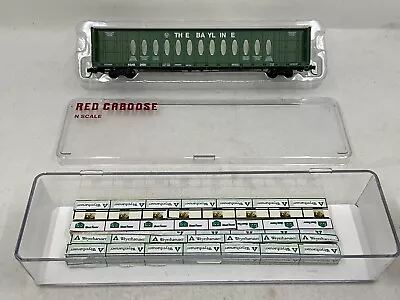 Red Caboose N Scale A&SAB The Bayline Centerbeam Car W/ Loads Item #RN-16627-12 • $49.99