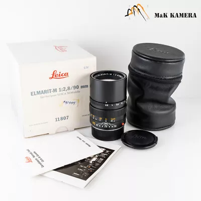 Leica Elmarit-M 90mm/F2.8 E46 Ver.II V2 Black Lens Yr.1990 Germany #165 • $959