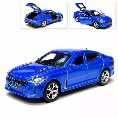 Kia Stinger Metal Model Diecast Car Scale Collectible Toy Cars Blue 1/36 • $24.99