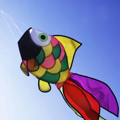 Rainbow Fish Kite Windsock Outdoor Garden Decor Kids Line Laundry  Mq • £4.04