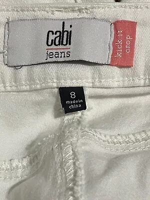 Cabi Kick It Crop Jeans White Womens 8 • $25