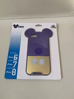 NWT Disney Parks D Tech Purple Mickey Mouse IPhone 6s/7/8 Case Free Shipping • $17.99