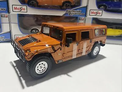 Hummer H1 Maisto 1:18 Scale Model Car Burnt Orange 10th Anniversary Edition  • $59.95