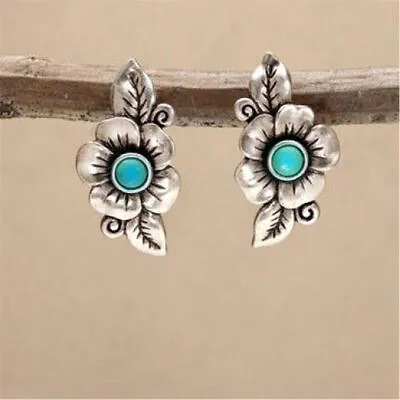 925 Silver Plated Dangle Drop Earrings Hook Women Turquoise Jewelry Simulated • $3.99