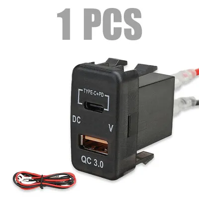 Dual Port Type-C +USB Car Charger Voltmeter For For Toyota Tacoma 4Runner Tundra • $19.99