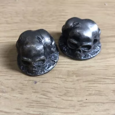 2 Skull Guitar Knobs - Hand Made Solid Metal Speed Knobs 3 Skulls Per Knob • £18
