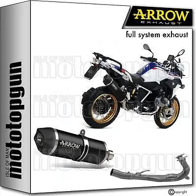 Full System Exhaust Rc Black Aluminium C Mrt Arrow Bmw R1250 R-1250 Gs 19/23 • $1710.50