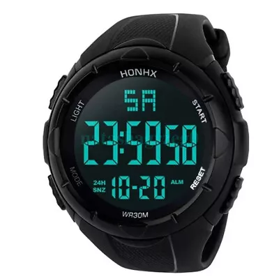 ❤❤Mens Military Sports LED Large Face Digital Watch Screen Large Face Waterproof • $22.50