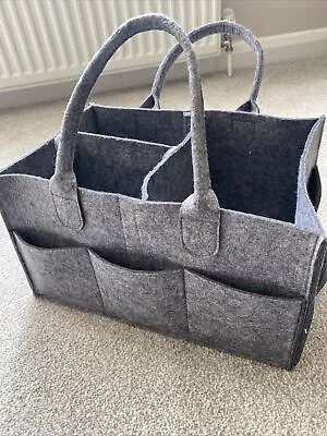 £0.99 • Buy Grey Felt Portable Multifunctional Storage Caddy Nappy Bag Makeup Organiser Tote