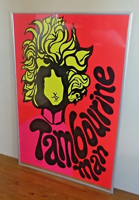 Mr. Tambourine Man Vintage Blacklight Poster Bob Dylan Original Pin-up 1960's • £341.93