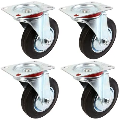 LARGE CASTOR WHEELS 4x 150mm Heavy Duty Trolley Full Ball Bearing Swivel Strong • £35