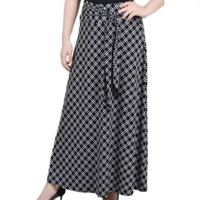 Petite NY Collection Women’s Checkered Skirt Black/White Size PS NWT • $14.99