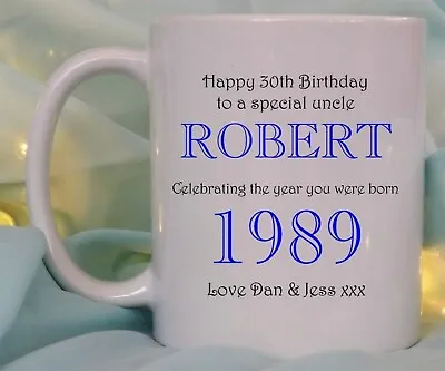 Personalised Birthday Gift For Him Special Mens Dad Uncle Nephew Husband Mug • £10.95