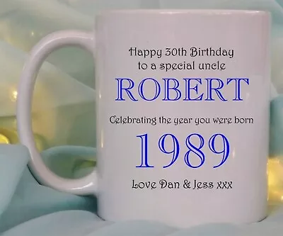 £10.95 • Buy Personalised Birthday Gift For Him Special Mens Dad Uncle Nephew Husband Mug