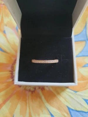 $88 • Buy Pandora Sparkle & Hearts Rose Gold Ring 180963CZ