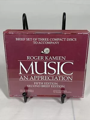 Roger Kamien: Music: An Appreciation Fifth Edition Second Brief 3-Disc AUDIO CD • $10.97