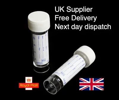 Sample Bottle With Printed Label -NHS Style For Urine. UK Supplier Free Shipping • £60