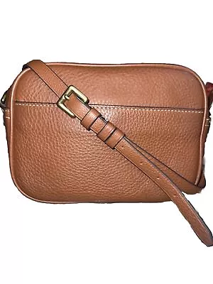 J.Crew Crossbody Camera Signet Bag In Italian Leather Roasted Chestnut Color • $28.99