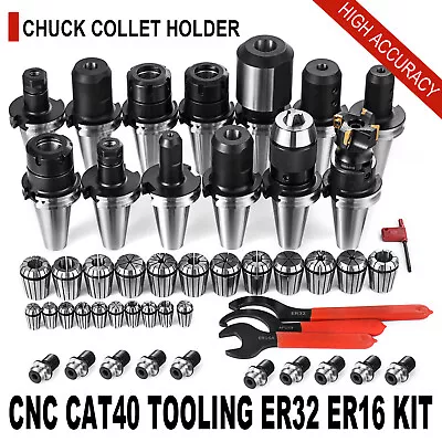 CAT 40 Tooling Kit For Haas Fadal CNC Mill-ER Chuck Collet Holder ER32/16 • $242.90