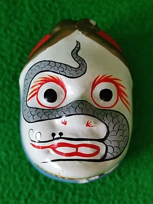 Vintage Japanese Noh Theatre Mask Trinket Box Velvet Lined Hand Painted Rare  • £24.99