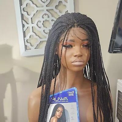 Sensationnel Ruwa 4x4 Braided Lace Front Wig- Box Braid 36  COLOR 2 (DARK BROWN) • $89.59