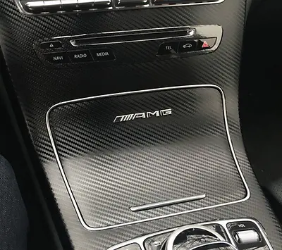 Chrome AMG Interior Dash Control Decal Badge Mercedes-Benz GLC220 GLC250 GLC43 • $23.05