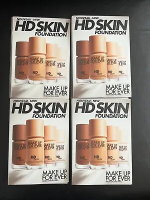 4 X Make Up Forever HD Skin Undetectable Long Wear Foundation 4-Shade Samples • $9.99