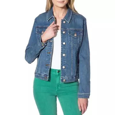 J Brand Womens Blue Jean Slim Medium Wash Denim Jacket Outerwear XS BHFO 3652 • $45.99