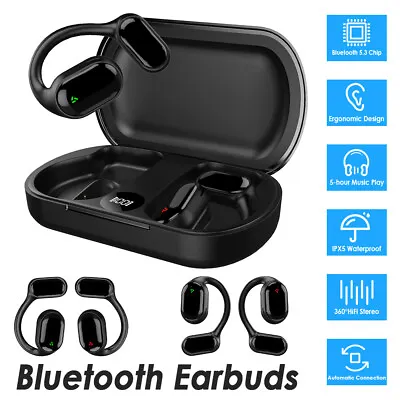 Wireless Bone Conduction Headphones TWS Bluetooth Earphones Ear Hook Earbuds • $26.99