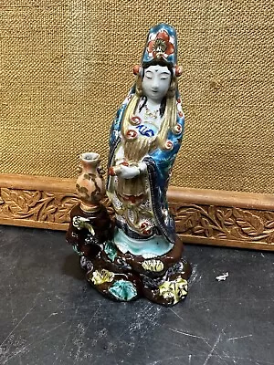 Japanese MEIJI Period C1900 Ko Kutani Porcelain Figurine Statue • $76.50