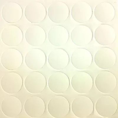 WHITE X25 Self Adhesive Stick Furniture Sticker Screw Hole Cover Caps 14mm • £2.99