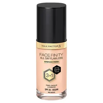 Max Factor Facefinity 3in1 All Day Flawless Foundation (30ml/SPF20/Vegan). • £8