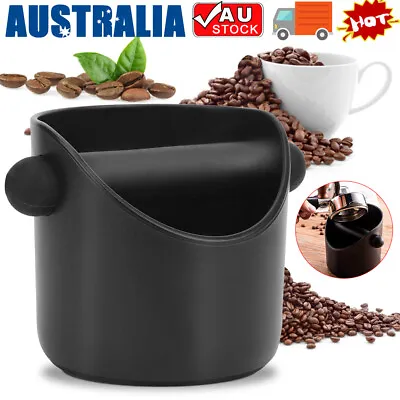 $12.69 • Buy Black Coffee Waste Container Espresso Grinds Knock Box Tamper Tube Bin Bucket AU