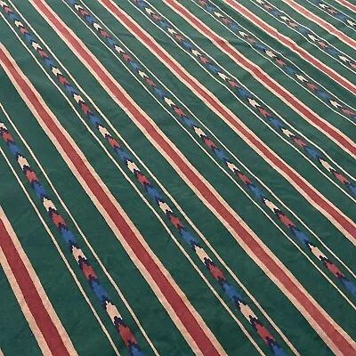 $24.95 • Buy Vintage Waverly Home Fashions Shower Curtain Southwestern Aztec Stripe Green Red