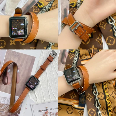 $23.09 • Buy Fashion Double Tour Band 14mm Width Watch Strap For Apple IWatch 7 6 5 4 3 2 1