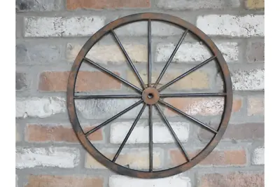 Wagon Wheels Wall Art Garden Vintage Cartwheels Antique Style Home Rustic Décor • £18.59